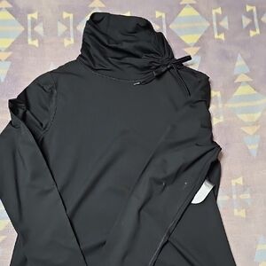 Danskin Now Black Mock Neck Long Sleeve Top